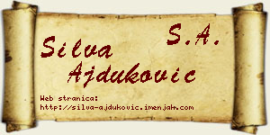 Silva Ajduković vizit kartica